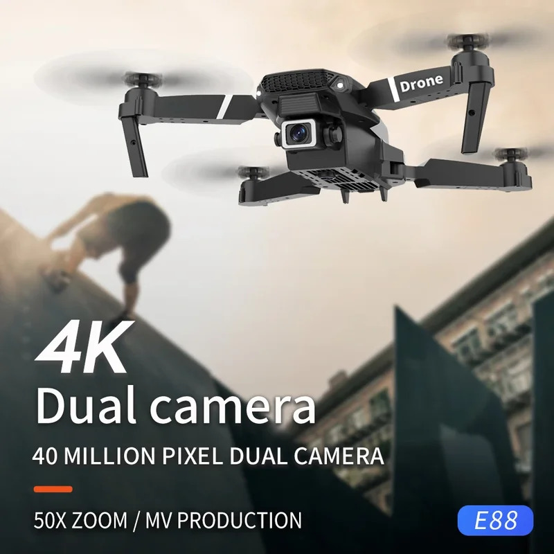 E88 ProIntelligent Folding Dro - đánh giá và giá Drone Camera Lens