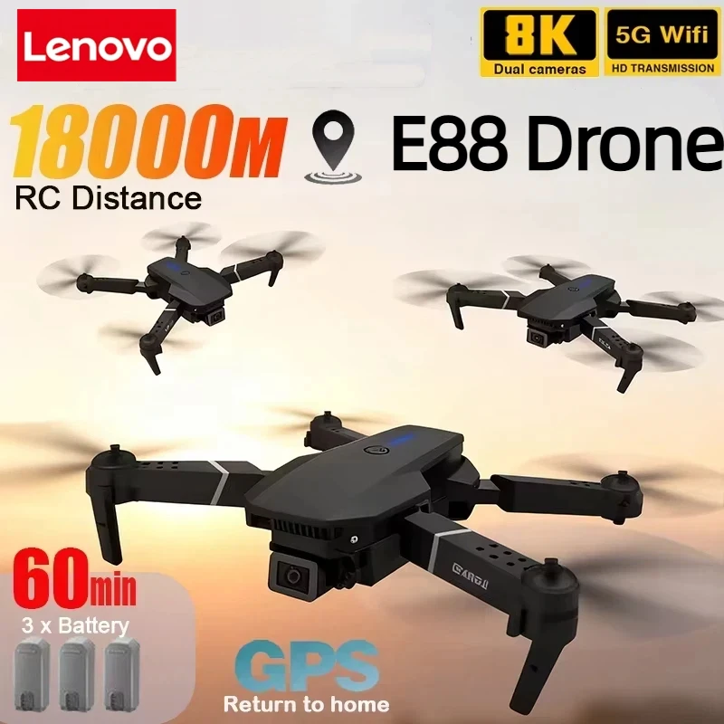 Lenovo New E88 Pro WIFI FPV Dr - đánh giá và giá Drone Camera Wide Angle